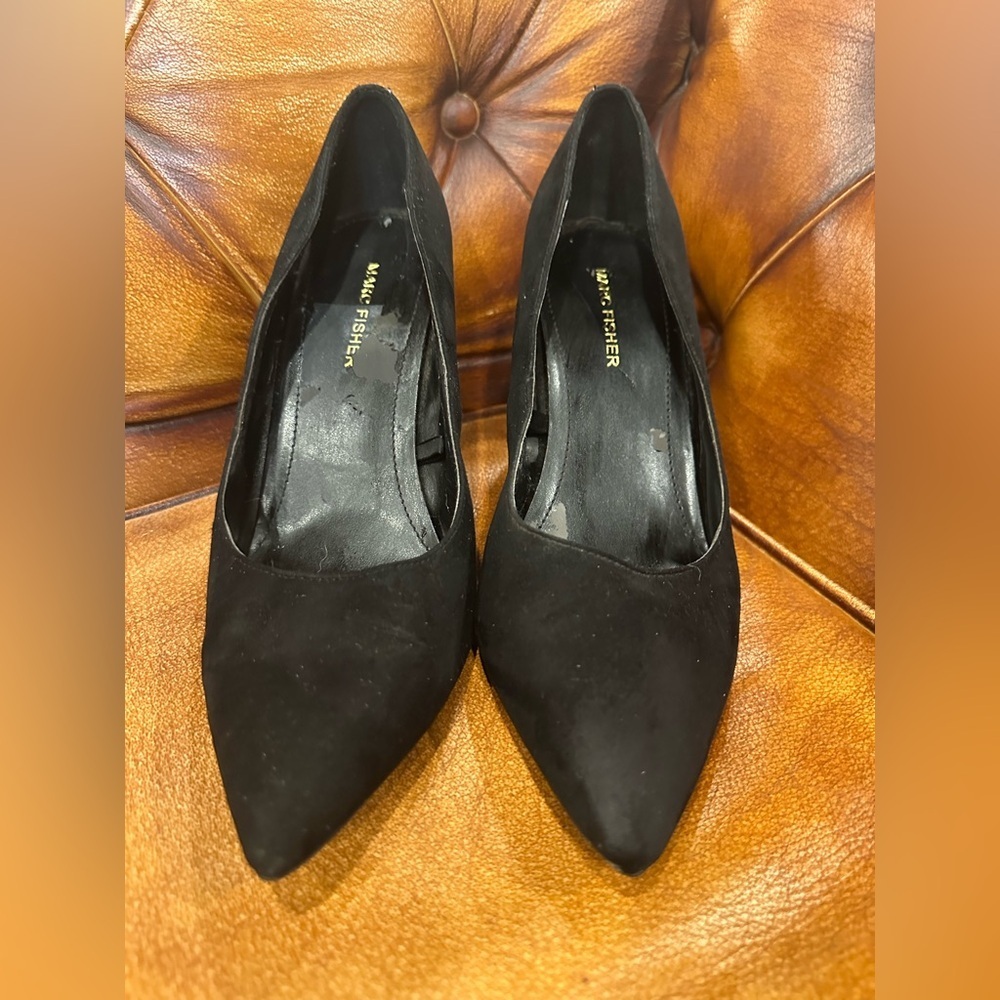 Marc Fisher Black suede block heel Women's Shoes